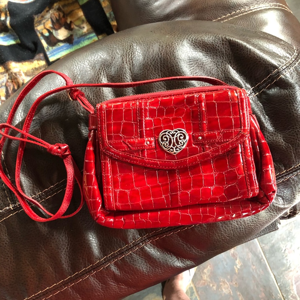 Brighton Red Shoulder Crossbody Handbag